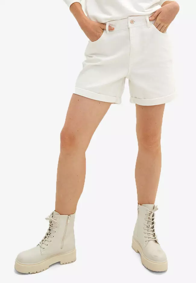 White distressed hot sale shorts womens