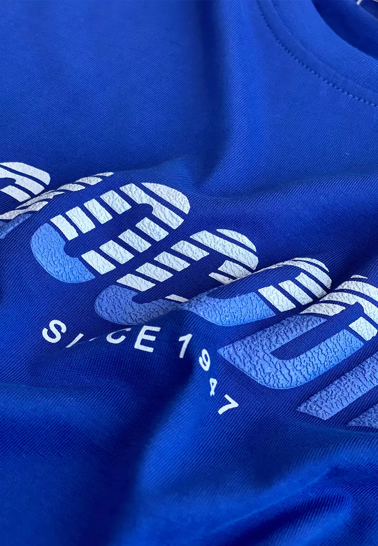 Crocodile CRTE 0149 Blue - Men T-shirt Pria Slim fit - Katun 100%