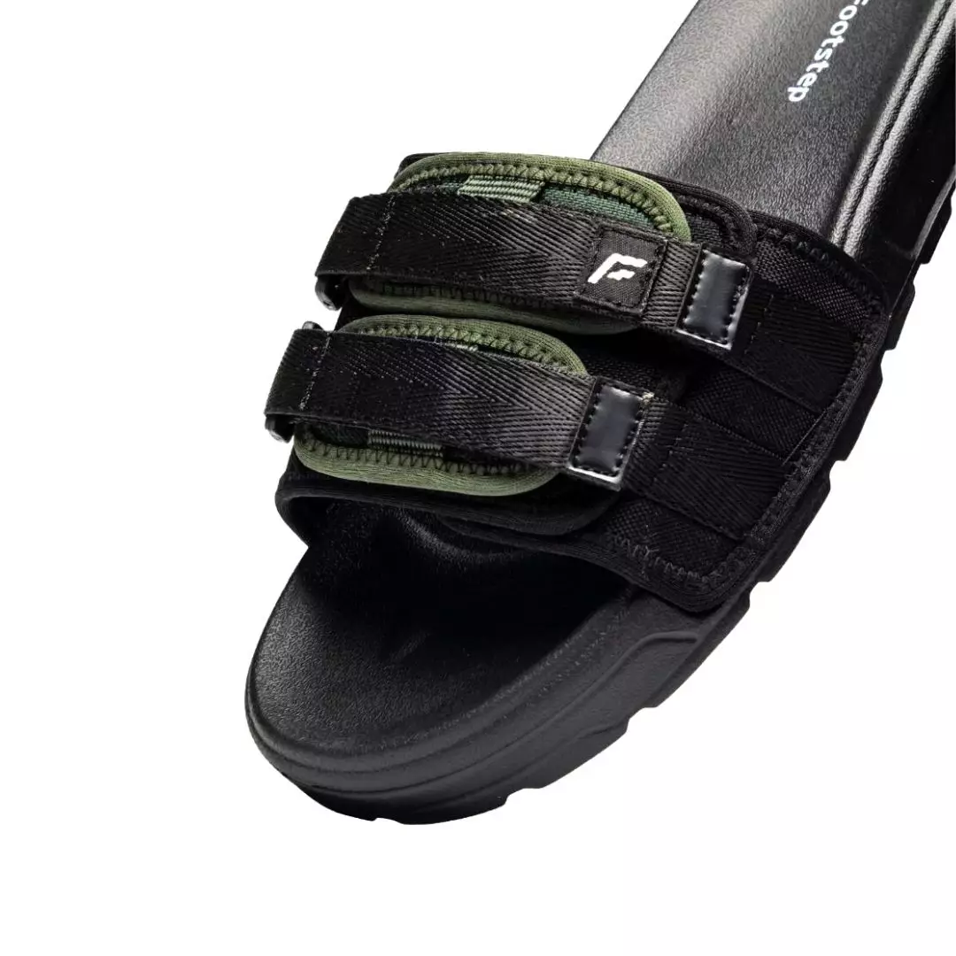 Footstep Footwear Sandal Pria Slide Maxi Black Army Original Sandal