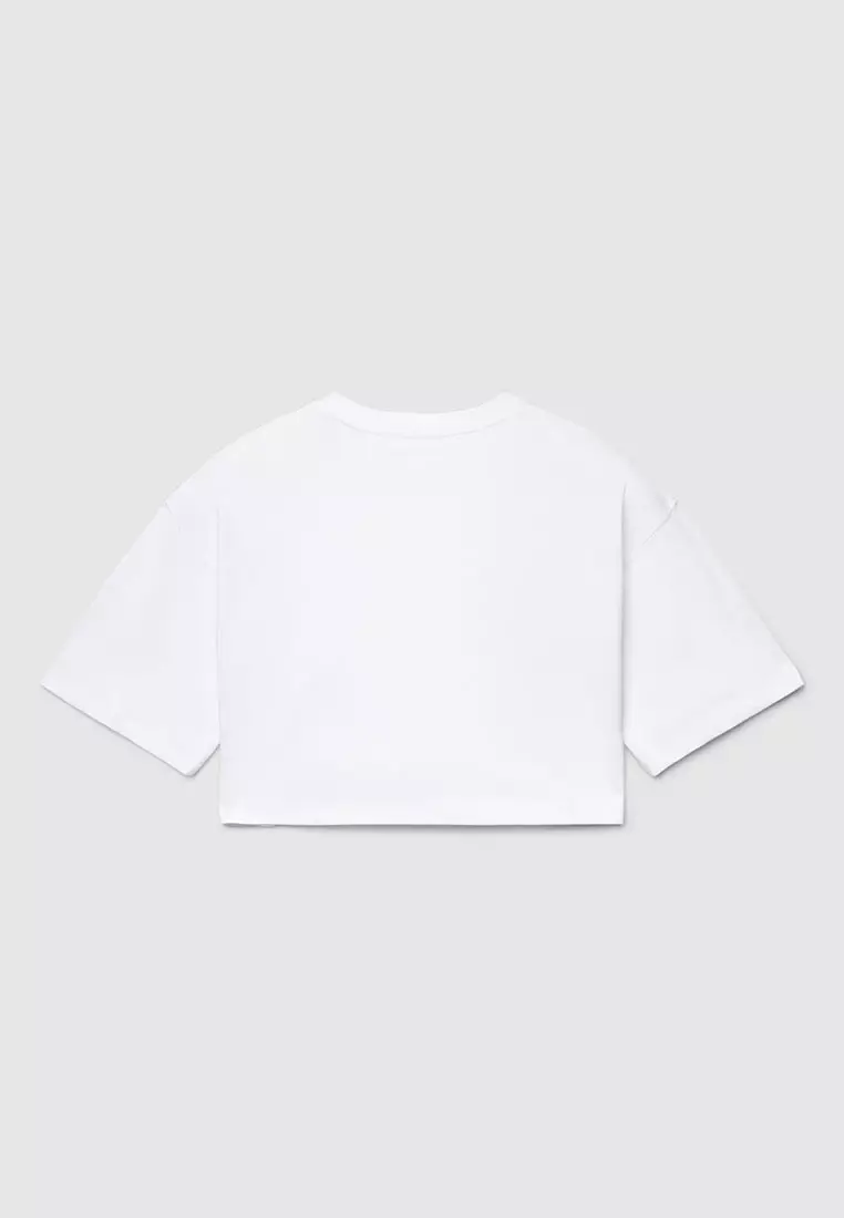 Solid Colour Crop Top T-Shirt