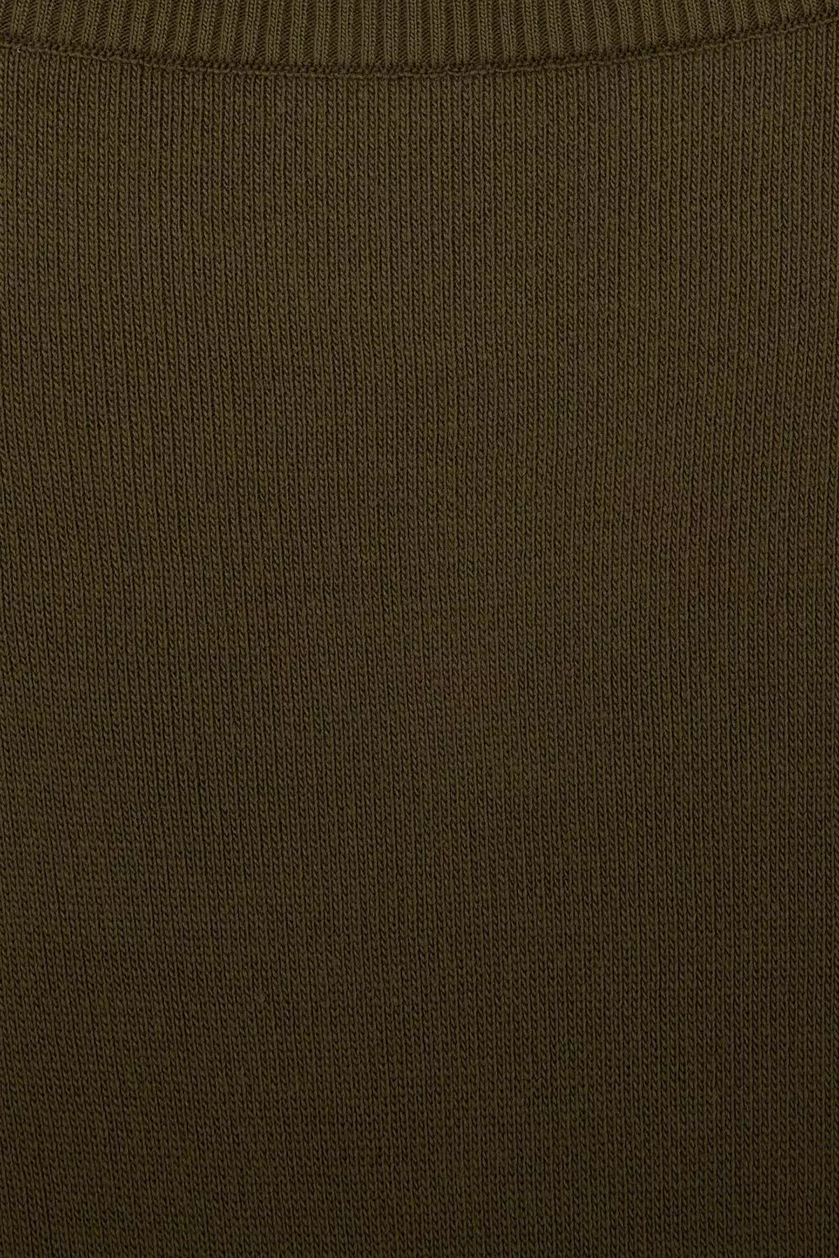 Khaki Boat Neck Sweater-Pants Knitwear Bottom - Top Set Twoaw26Au00043