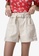 JUST G beige Teens Utility Paperbag Shorts With Belt 31120AA82D25E7GS_3