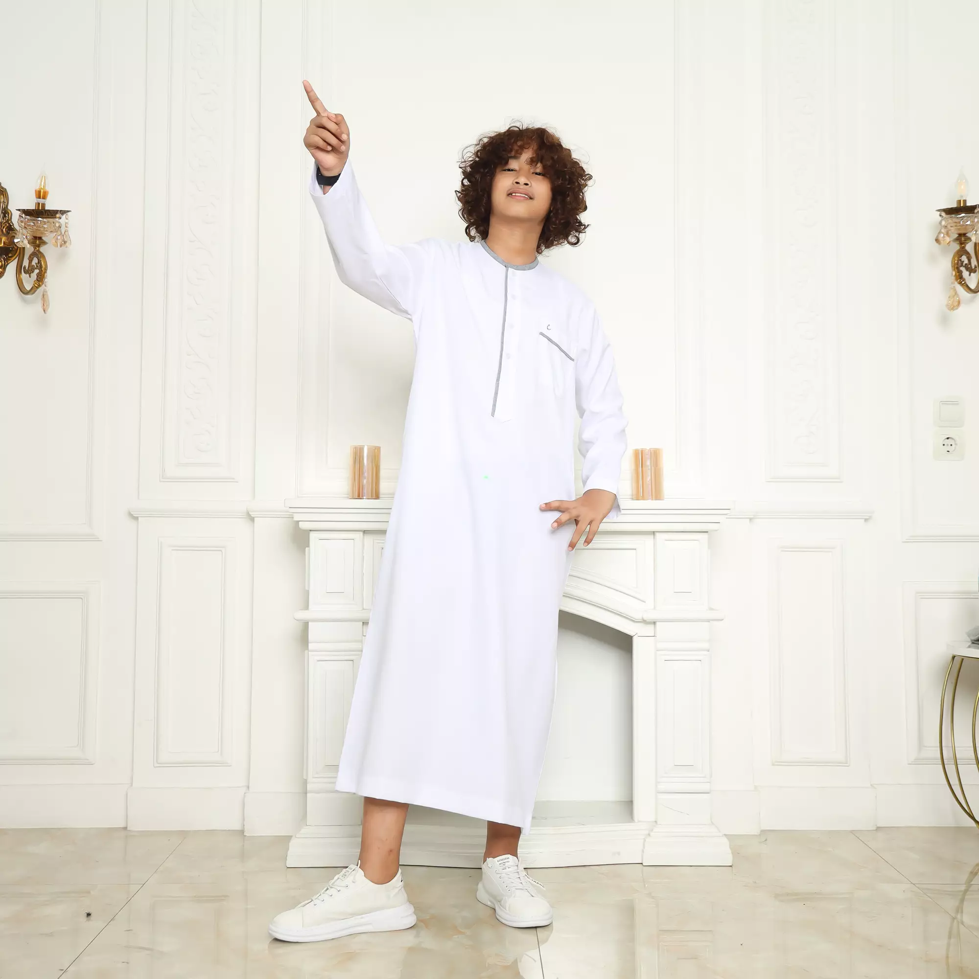 Gamis Jubah Anak Laki Laki GPA Yazid White New