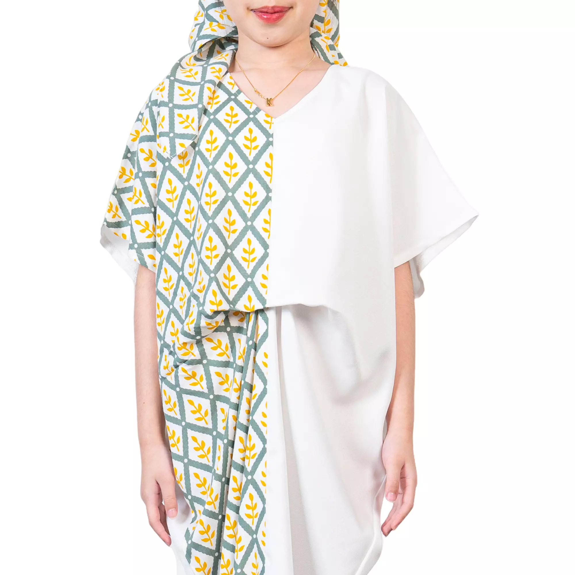 Dress Batik Anak Perempuan - Bhatara Batik Dewayani Kaftan - Dress Batik Modern Lengan Pendek
