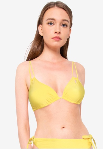 Public Desire yellow High Apex Triangle Bikini Top 7A8D1USF705EF8GS_1