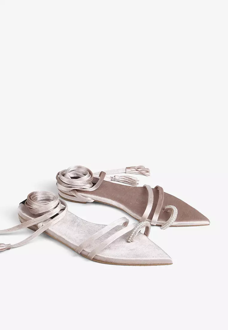 Iride Strappy Sandal in Greige