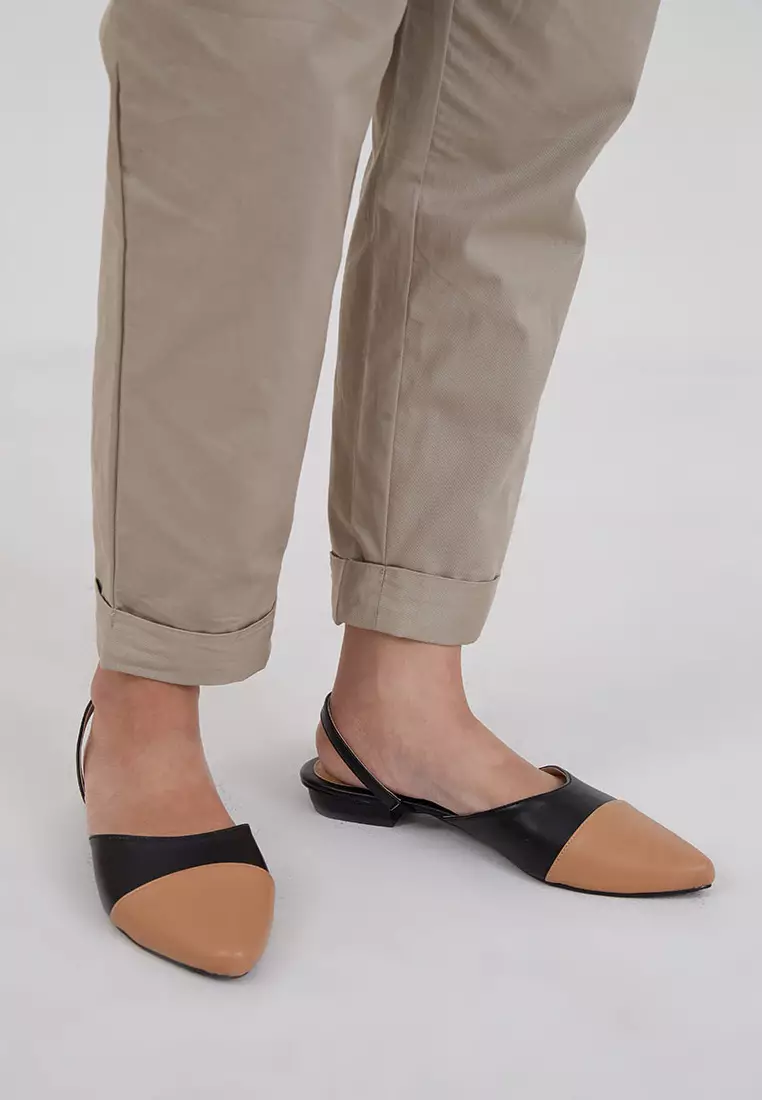 Sophie Audy Two Tone Febria Heels Black