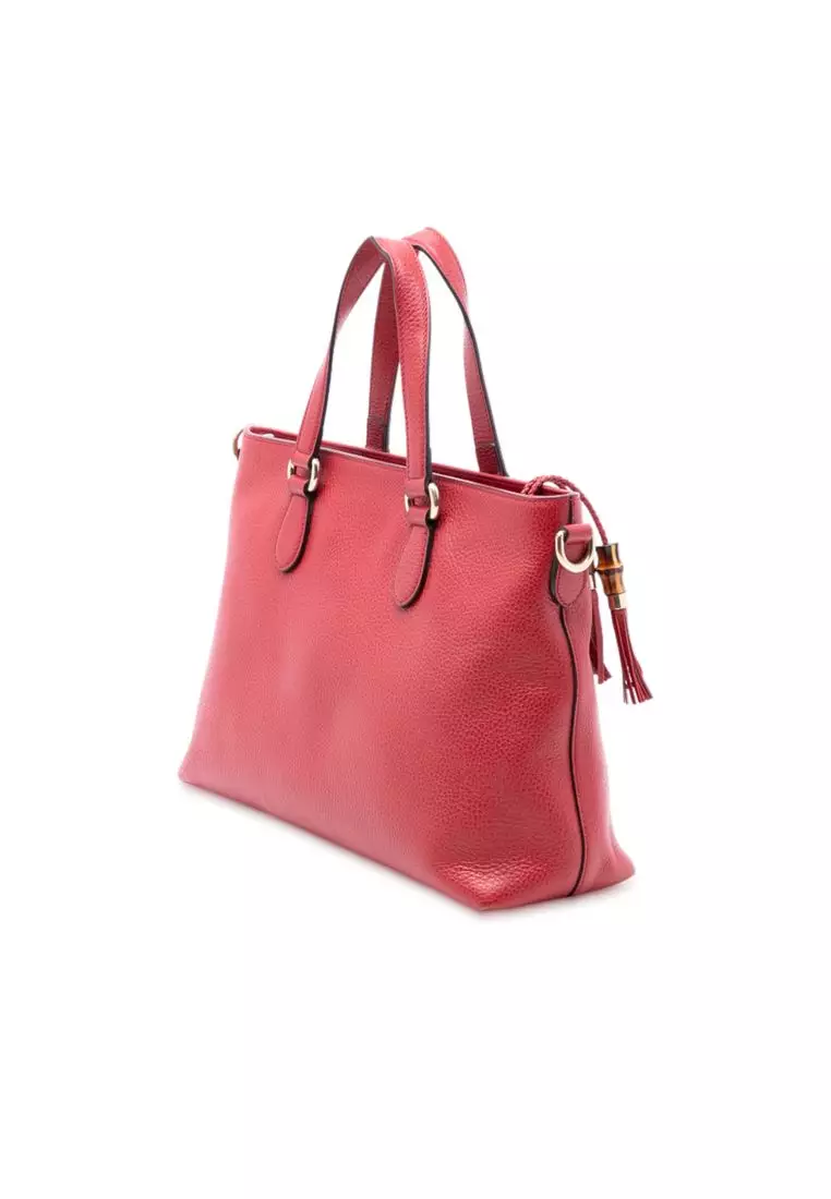 Pre-Loved Gucci Leather Bamboo Tassel Satchel