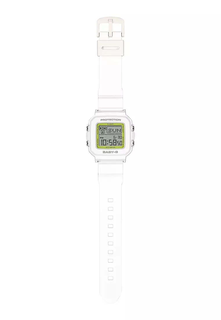 Jam Tangan Wanita Casio Baby-G BGD-10K-7D BABY-G＋PLUS White Resin Band