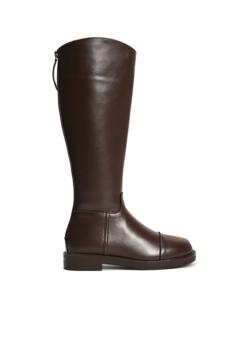 Soft Microfiber Leather Embroidered Riding Boots YLT911