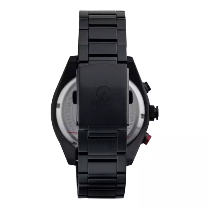 Alexandre Christie 6604 hitam dial merah cowok