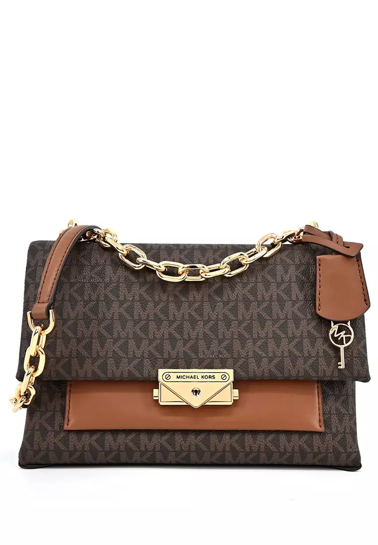 Cece Medium Logo Shoulder Bag - Brown