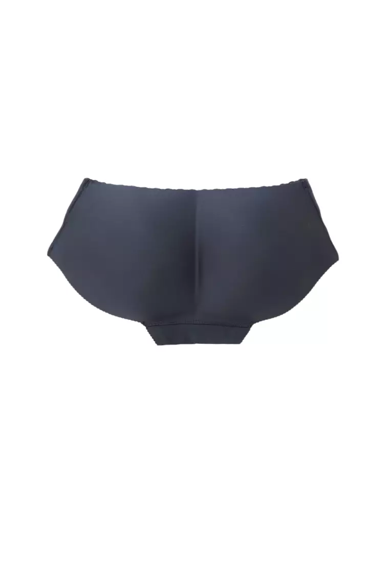 Kelsie Butt Lifter Low Waist Panties Seamless Padded Underwear Hip Pads Enhancer Panty in Black