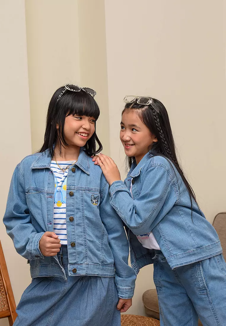 Denim jacket/ Jacket jeans anak perempuan/ Daisy Little Lady