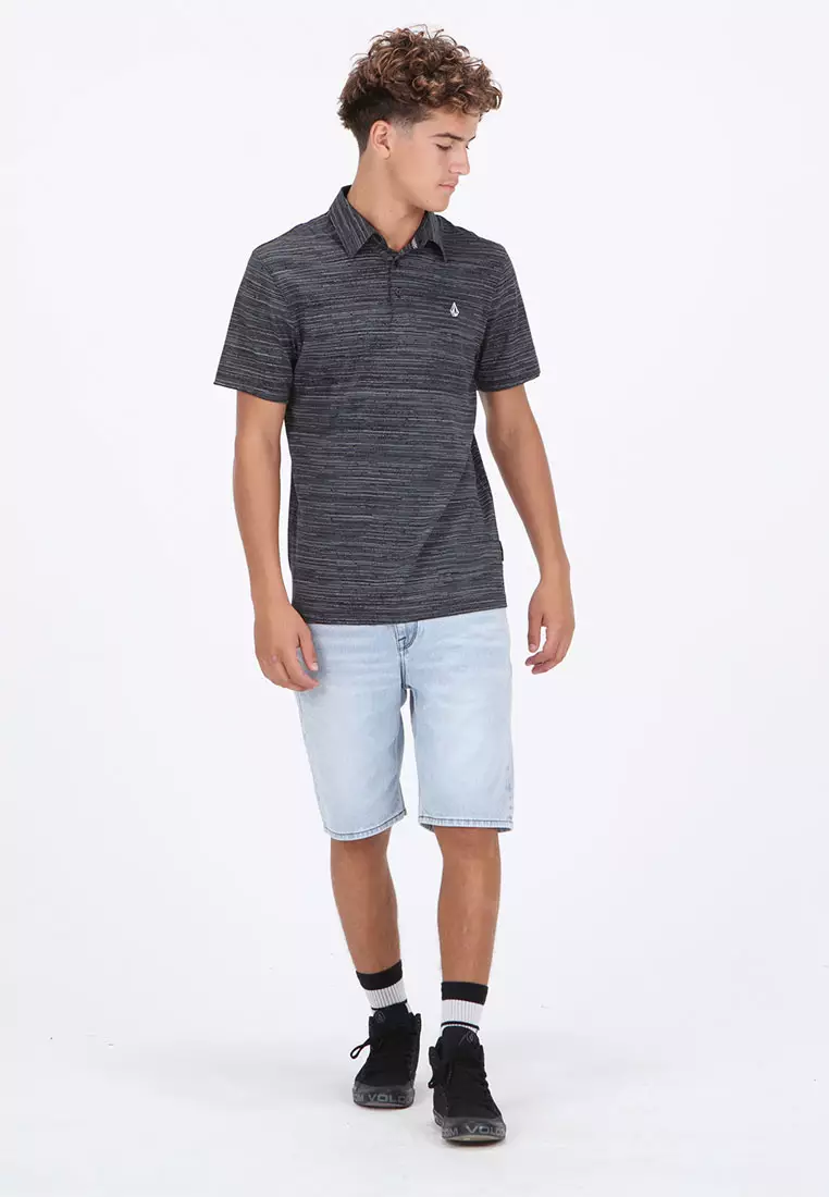 MPL WARP FACTOR SHORT SLEEVE POLO BLACK