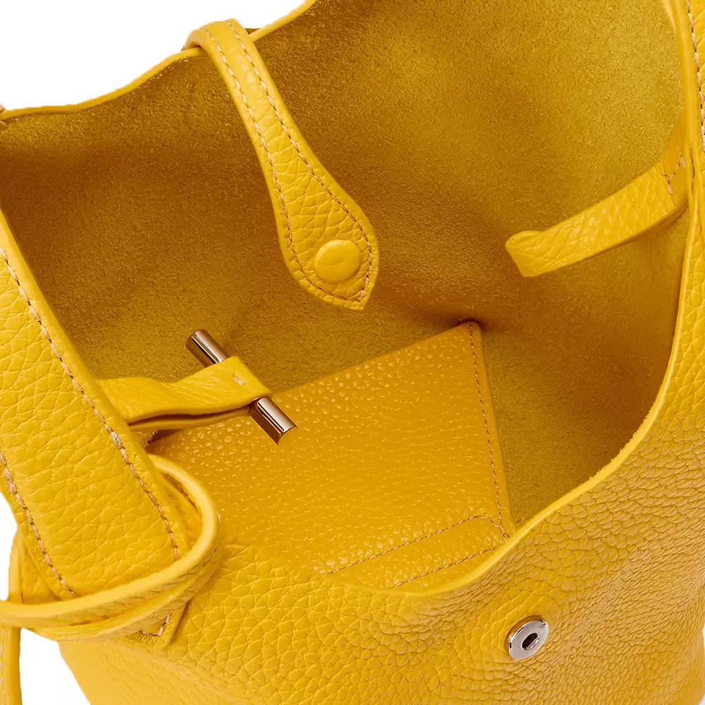 Polo Play Leather Small Tote and Crossbody Canary Yellow