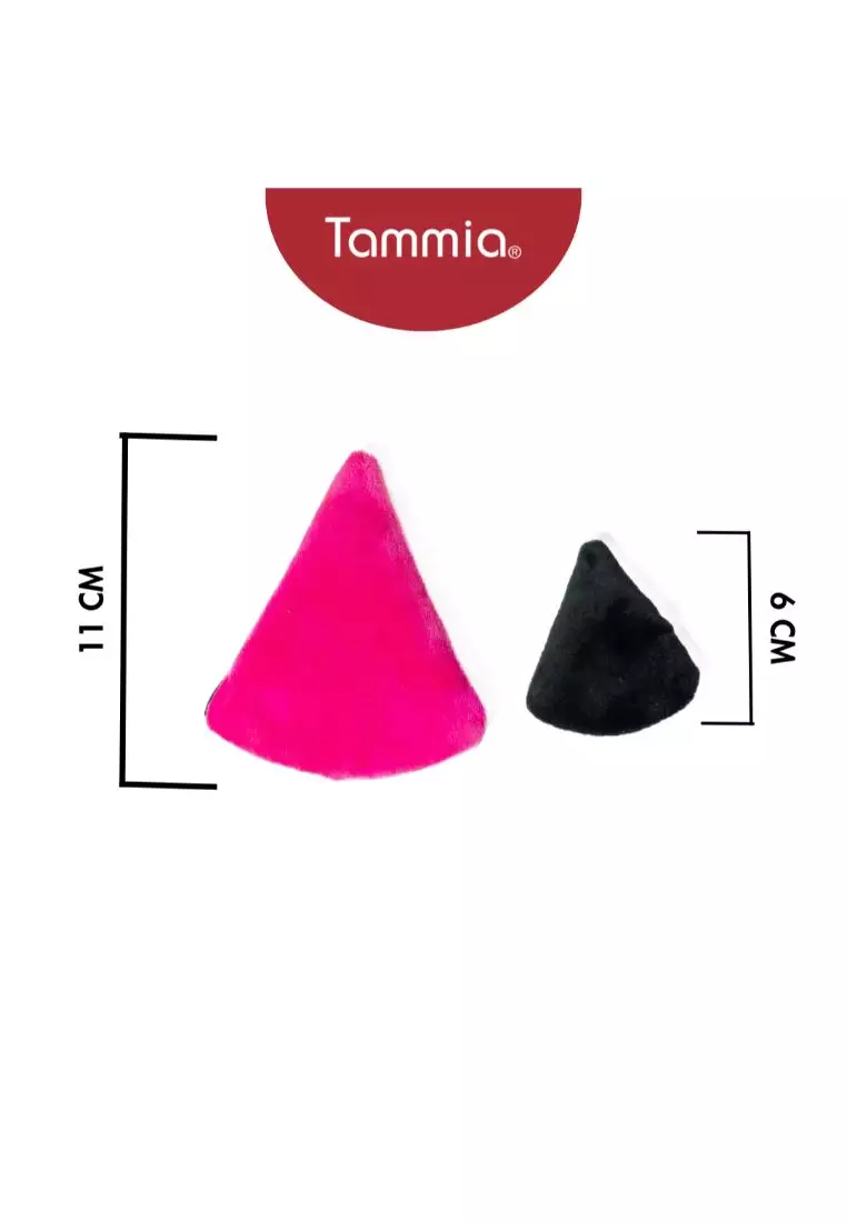 Tammia PPZS-2 black mini pizza soft powder puff