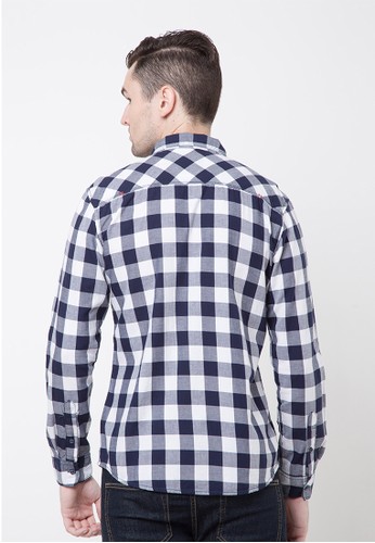 Jual Osella  baju pria kemeja  lengan panjang Kotak kotak 