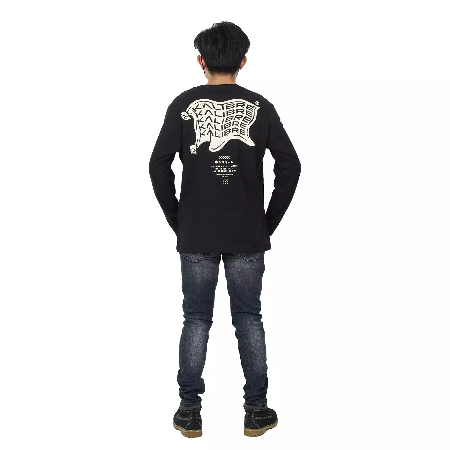 Kalibre T-Shirt Tangan Panjang Black 980819
