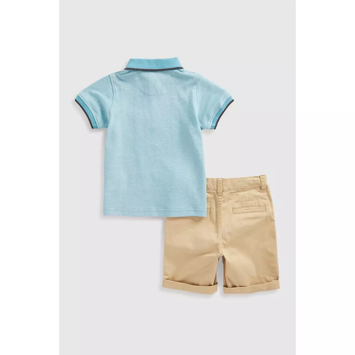 Mothercare Polo Shirt and Chino Shorts Set - Set Baju Anak Laki (Biru)