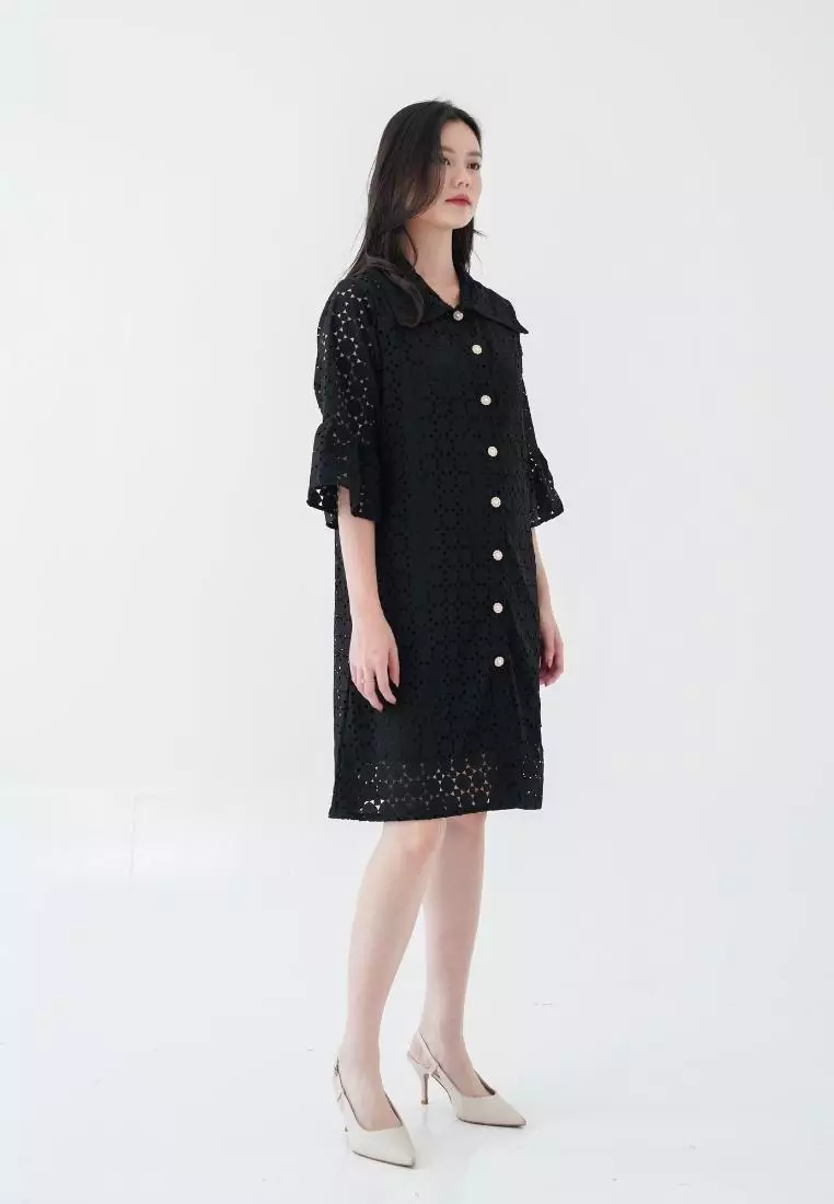 Mille fleur Party Dress Ji Yeon black