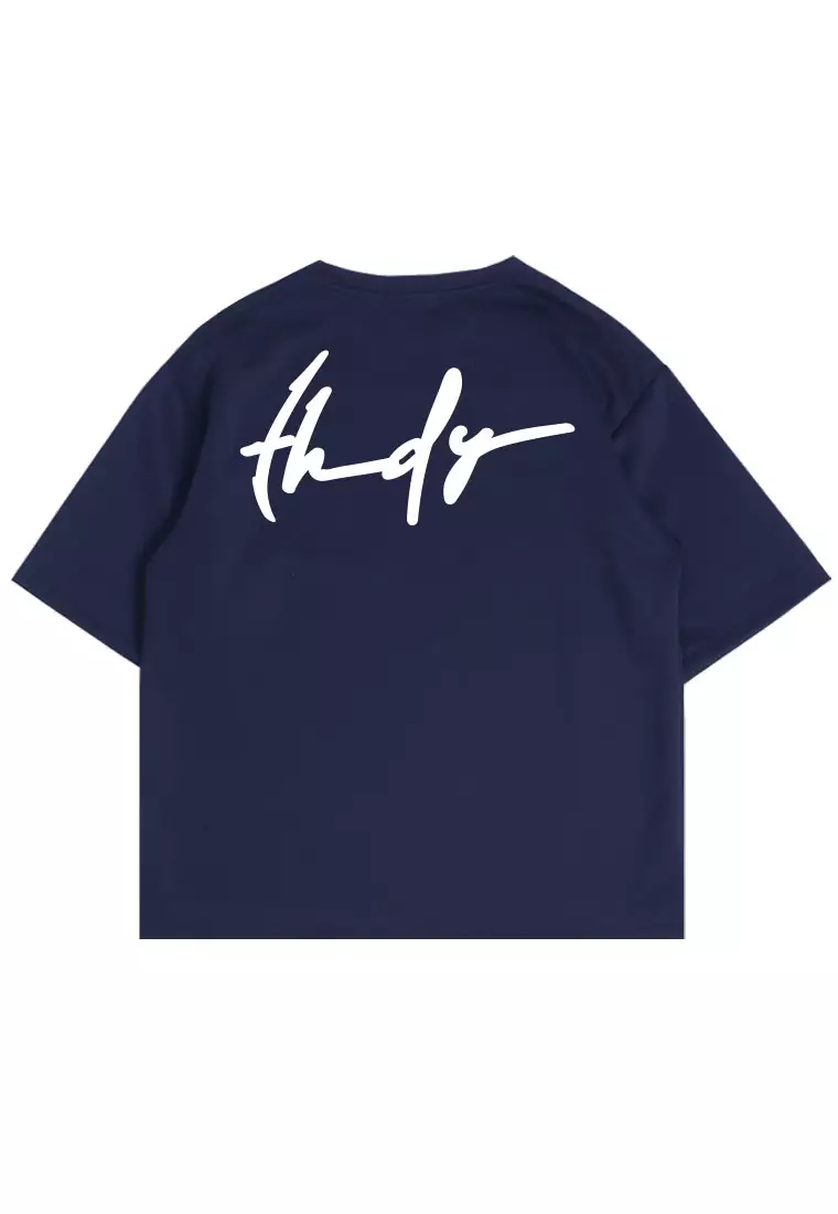 MTV47 Kaos Oversize Gambar Belakang Bahan Tebal "thdysign" navy
