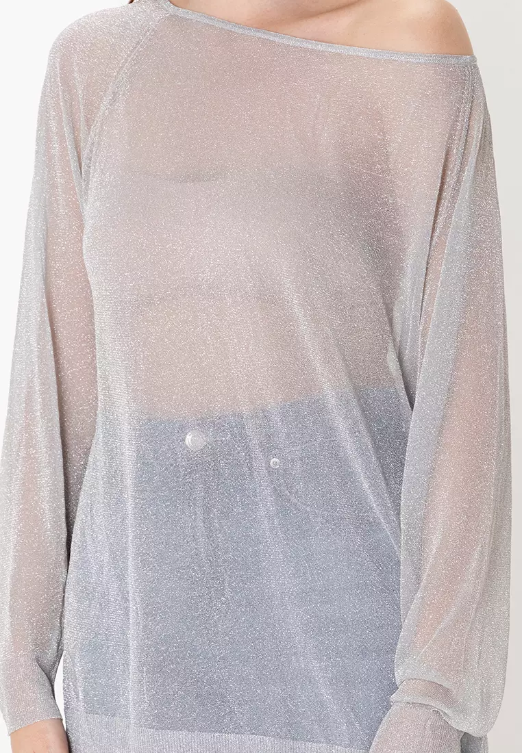 ZARA Semi-Sheer Knit Top 2025 | Buy ZARA Online | ZALORA