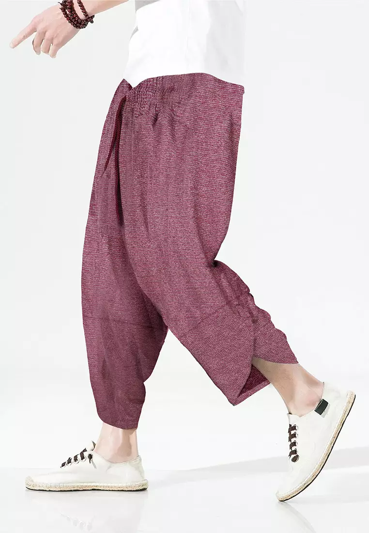Japanese Pants Ken 2 Tone Maroon