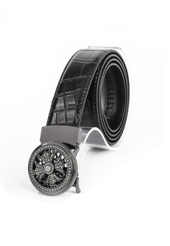 Twenty Eight Shoes silver VANSA Crocodile Leather Automatic Buckle Belt  VAM-Bt1156 A5E04AC153A515GS_1