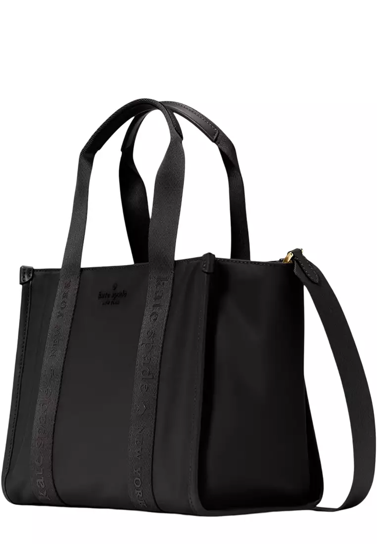 Kip Nylon Small Tote Bag - Black KL926