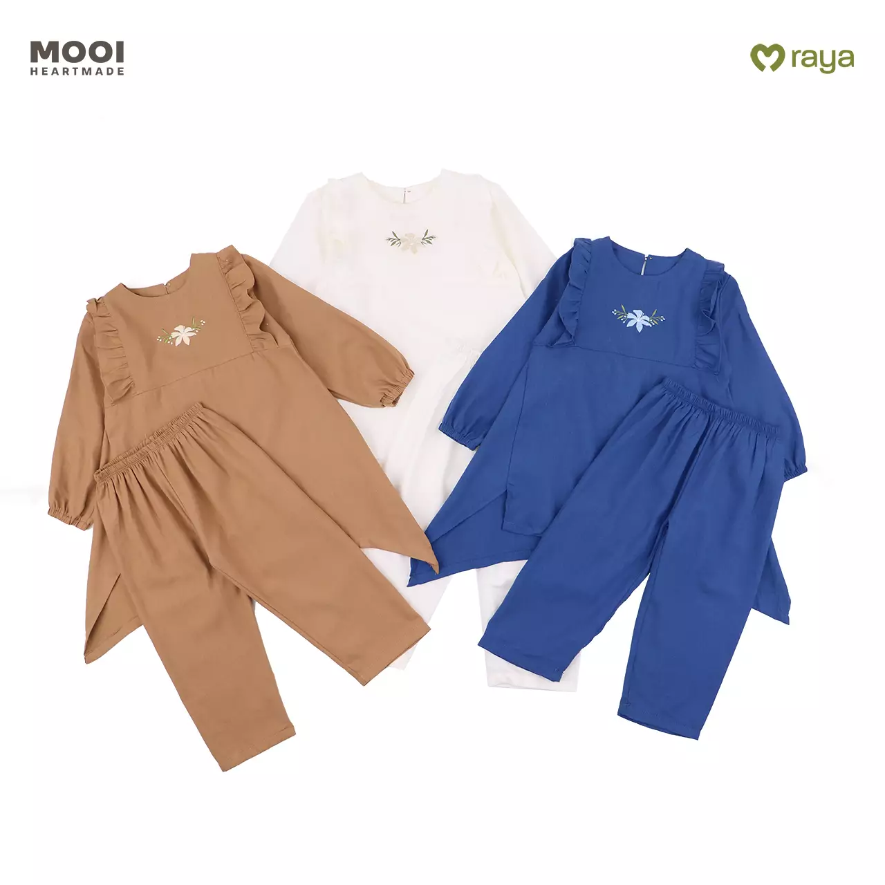 Mooi Setelan Anak Perempuan Raya Collection Shafa Tunik Set - Camel Brown