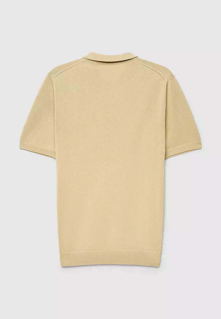Men's Knitted Short Sleeved Polo Shirt
