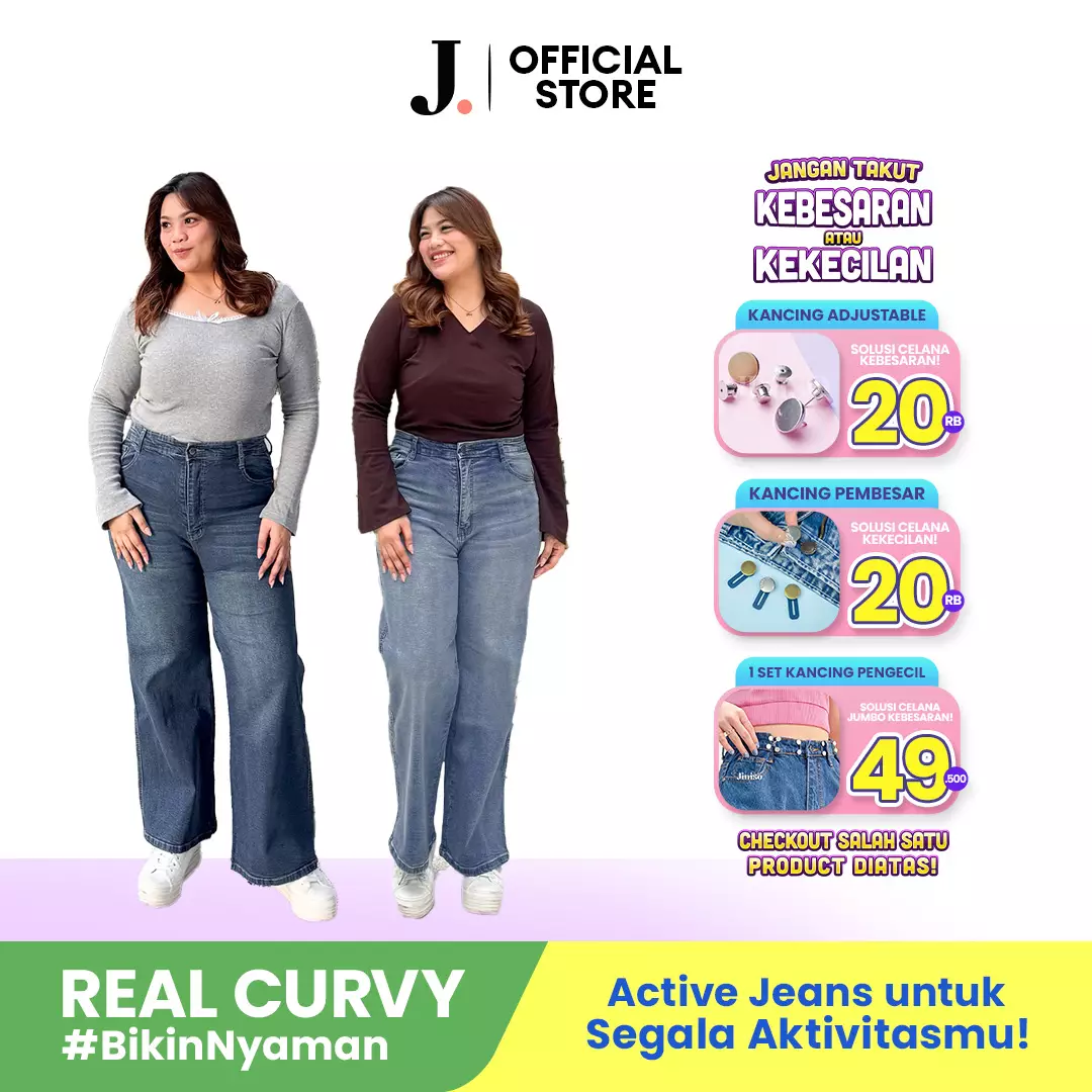Jumbo Highwaist Straight Jeans Loose Stretch 1501 REAL CURVY