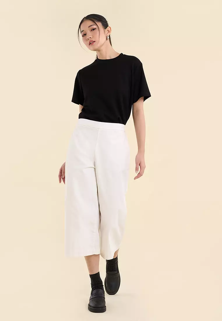 Dress Code Easy Wide Cropped Pants