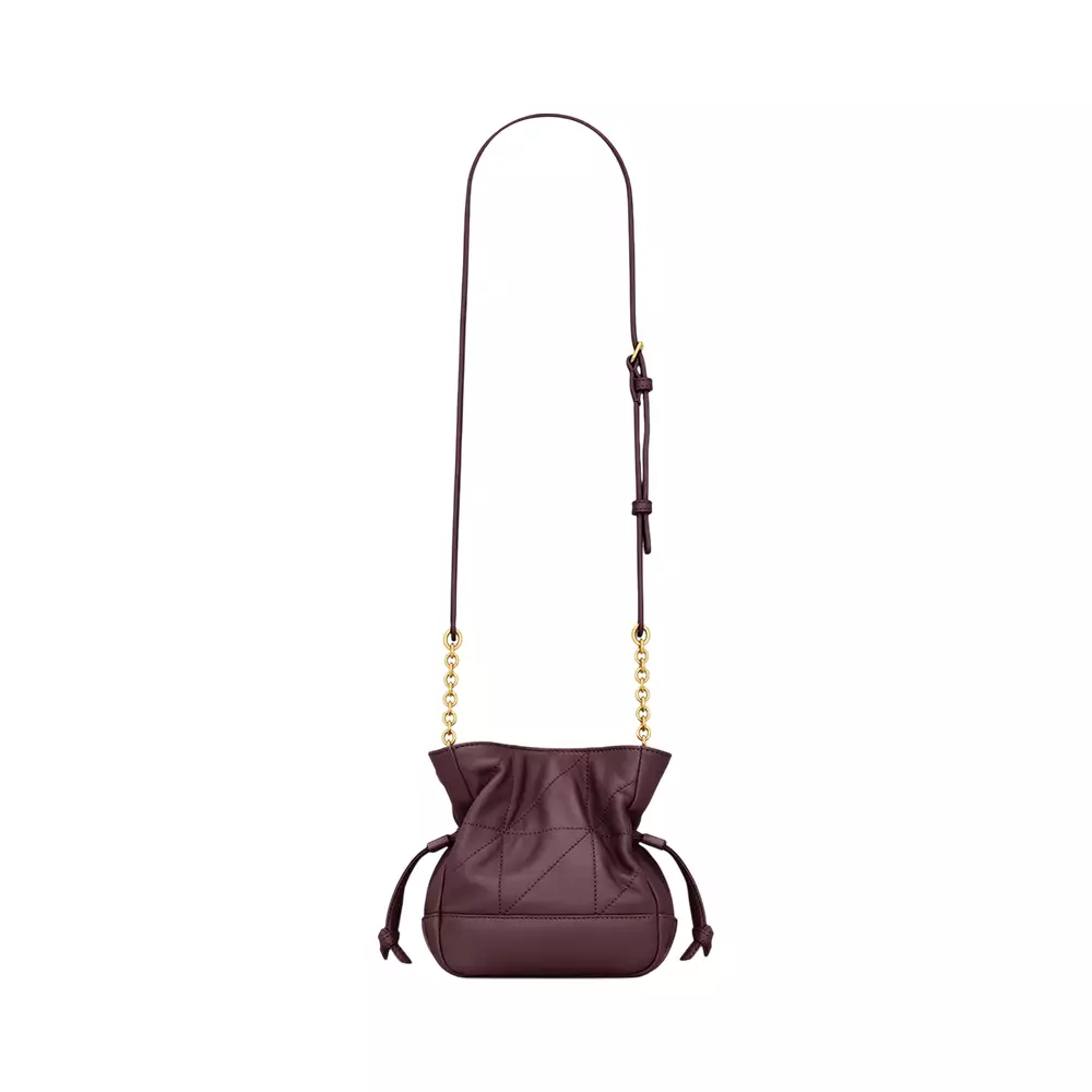 Jual SAINT LAURENT Jamie Mini Shoulder Pouch Lambskin Rouge Cabernet ...