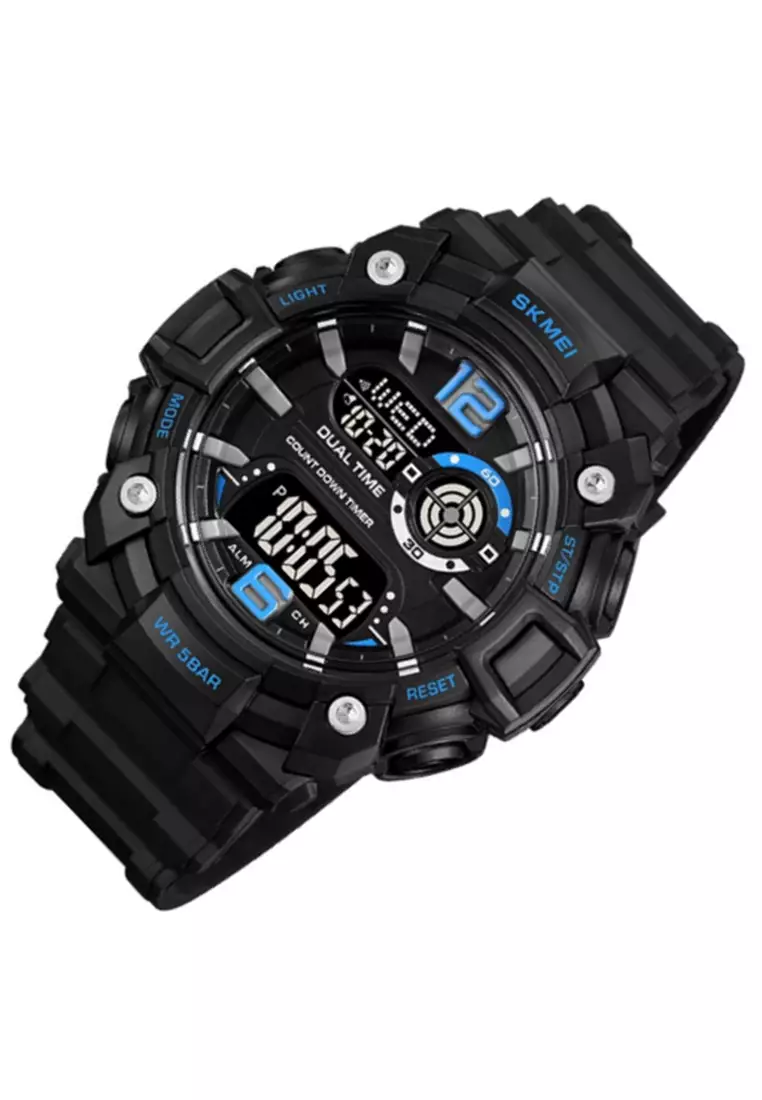 Jam Tangan Digital Pria Waterproof Many Function Strap Tali Material PU Silicone DV01 ORIGINAL