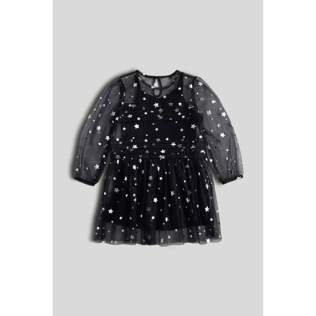 Mothercare Black Star Mesh Dress - Dress Anak Perempuan (Hitam)