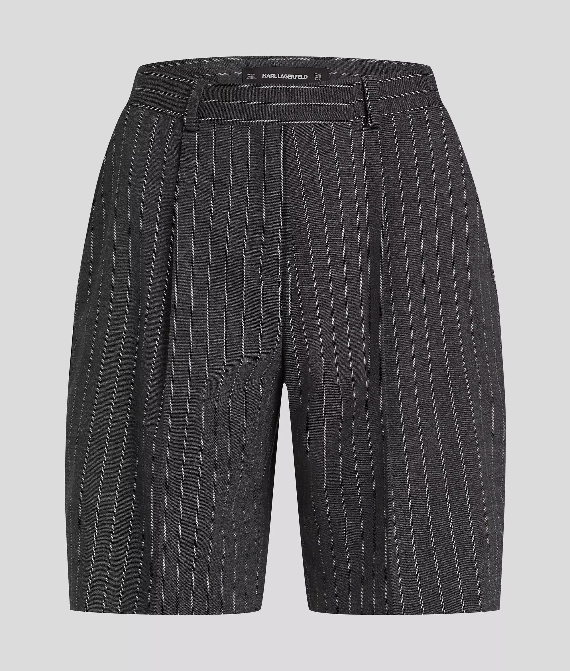 Pinstripe Tailored Shorts