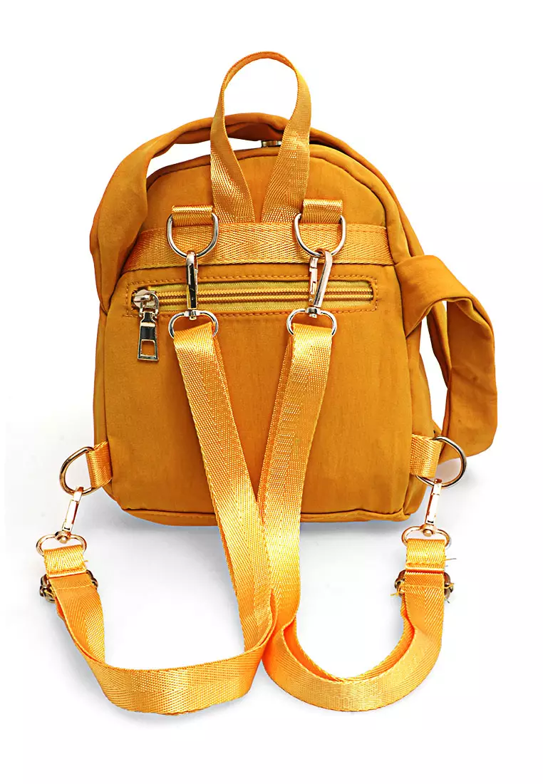 Cellyn Tas Ransel Kecil Wanita Uniqe Design Backpack Material Canvas ORIGINAL - Yellow