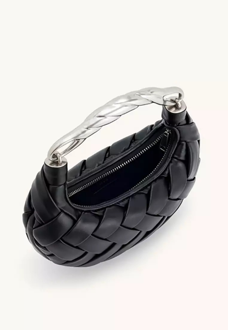 Orla Weave Handbag - Black