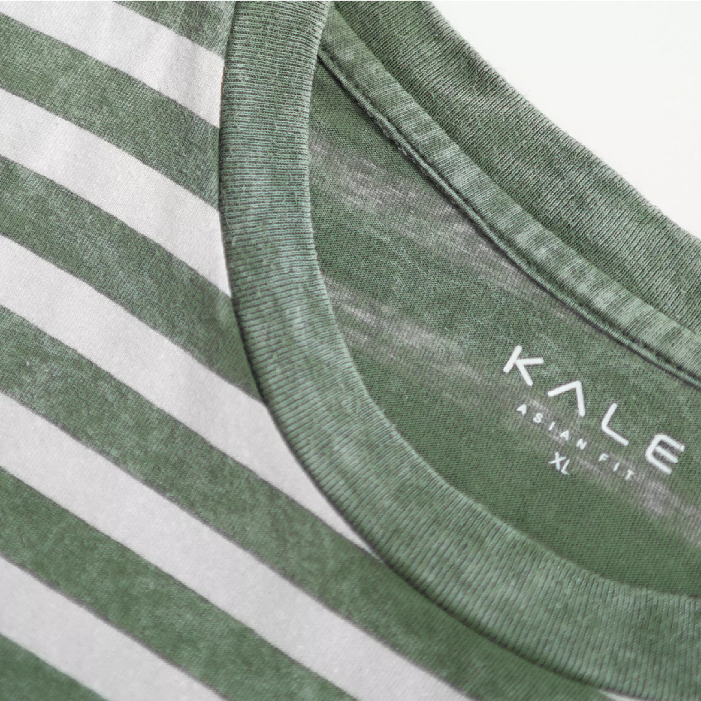 KALE Astro Dusty Green T-shirt Washed Organic Cotton 30s Asian Fit