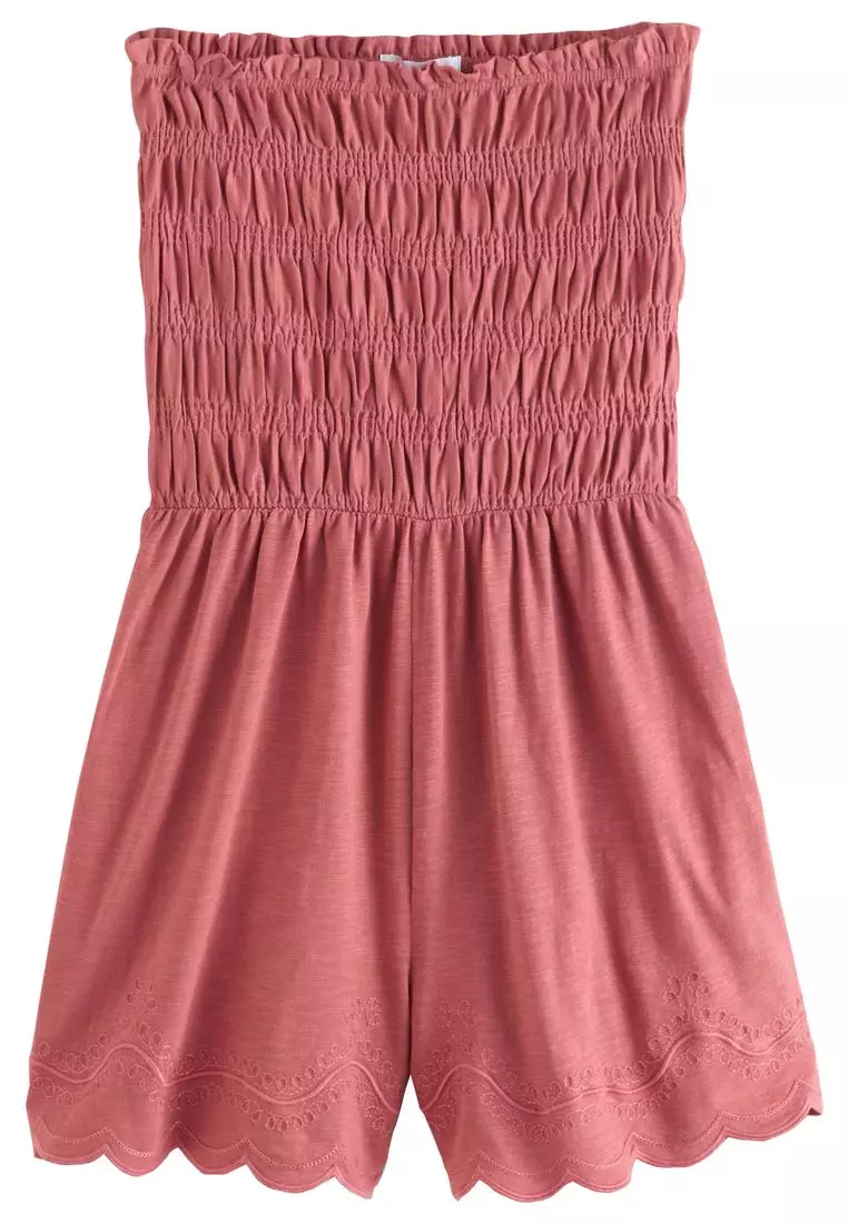 Bandeau Shirred 100% Cotton Playsuit