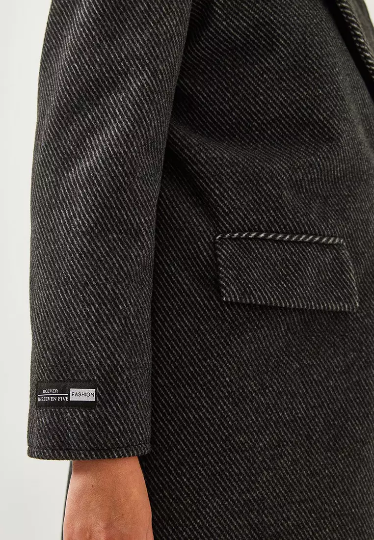 Women's Sleeve Crest Detail Long Stamp Coat 2496 60261001