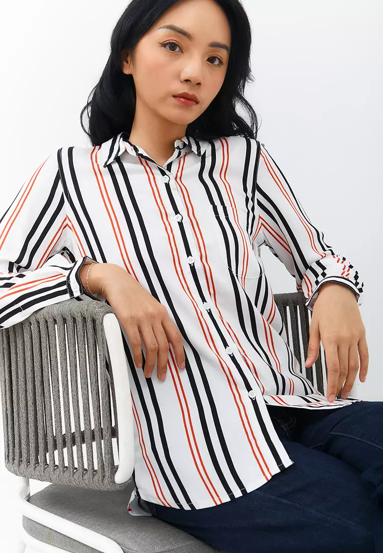 Aemma White Stripe Shirt (G.11607)
