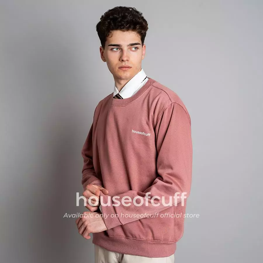 Houseofcuff sweater crewneck basic outer dusty pink