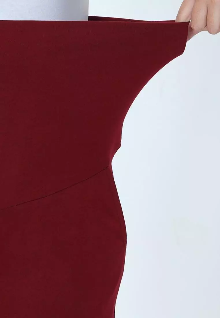 Comfy Maternity Trackpants - Maroon