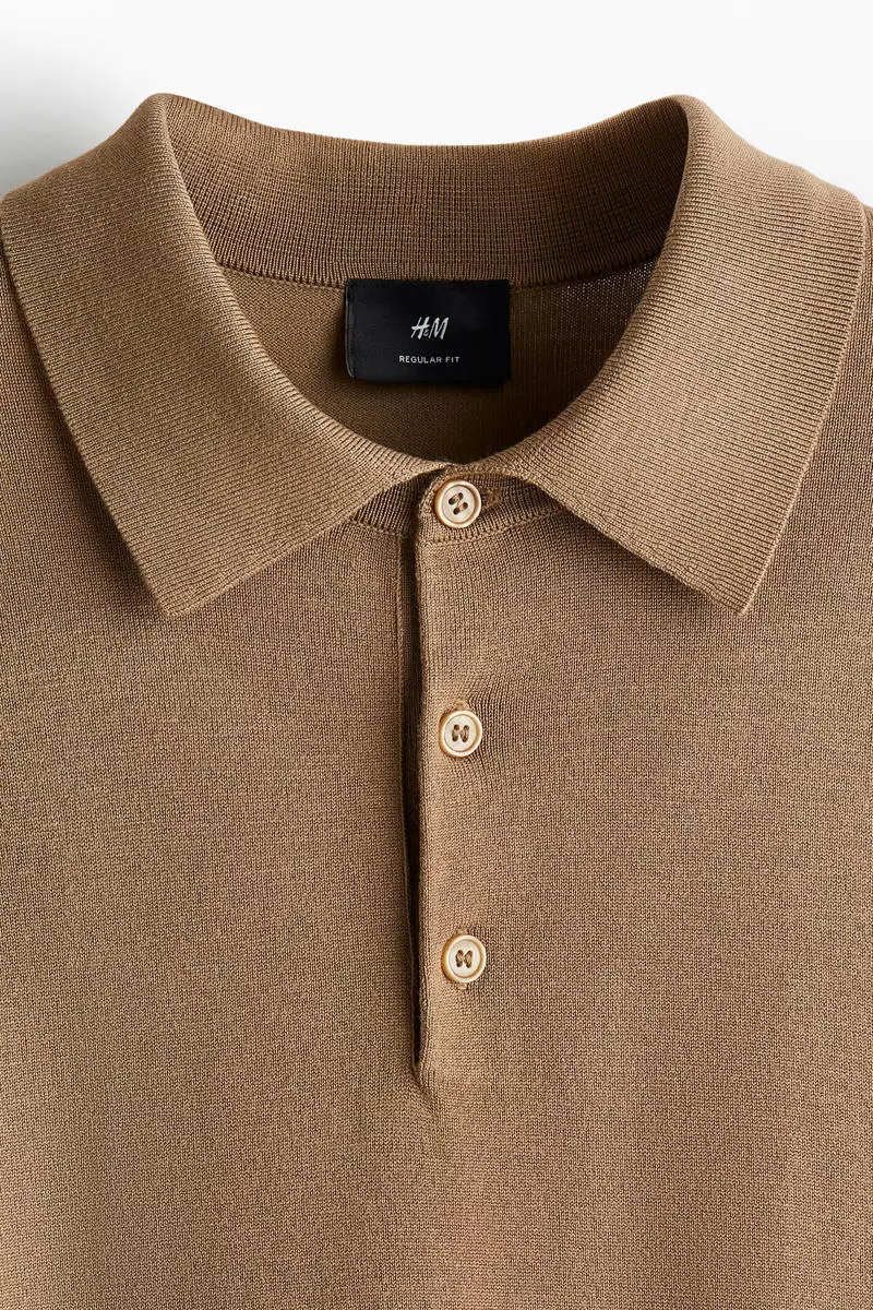 Regular Fit Fine-knit polo shirt