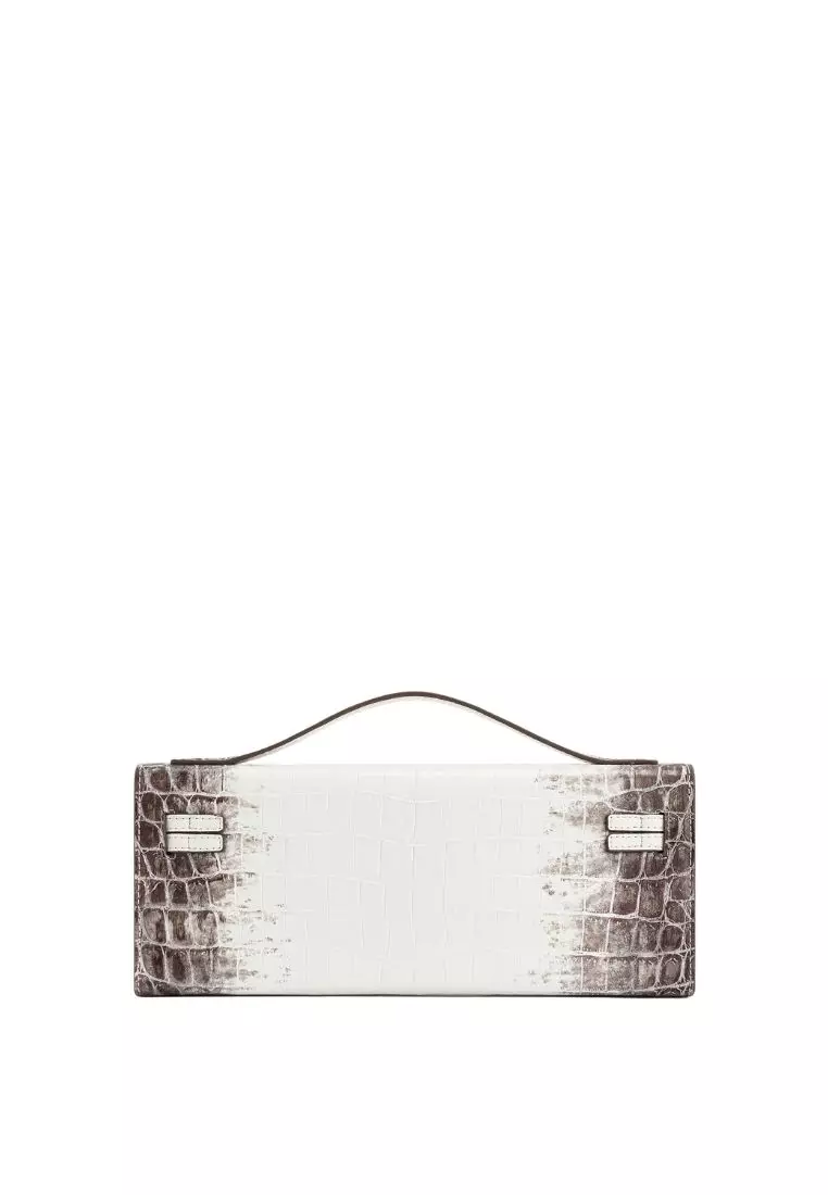 Bria Structured Top Handle Bag - White Croc