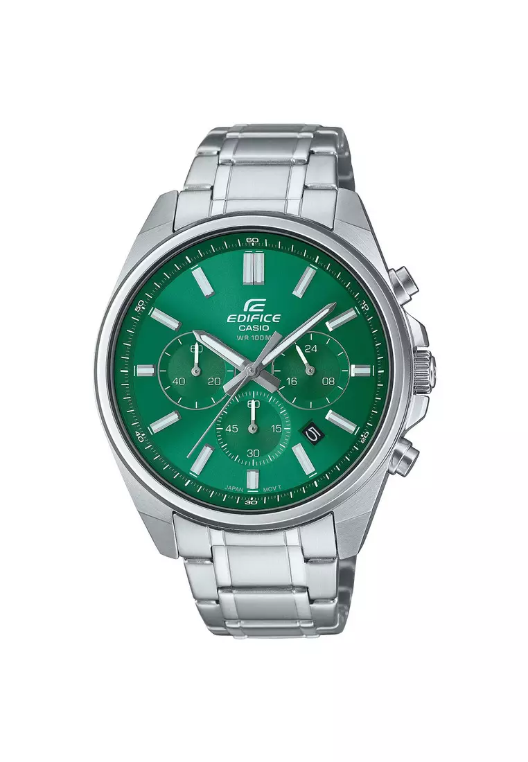 Casio stainless clearance steel chronograph watch