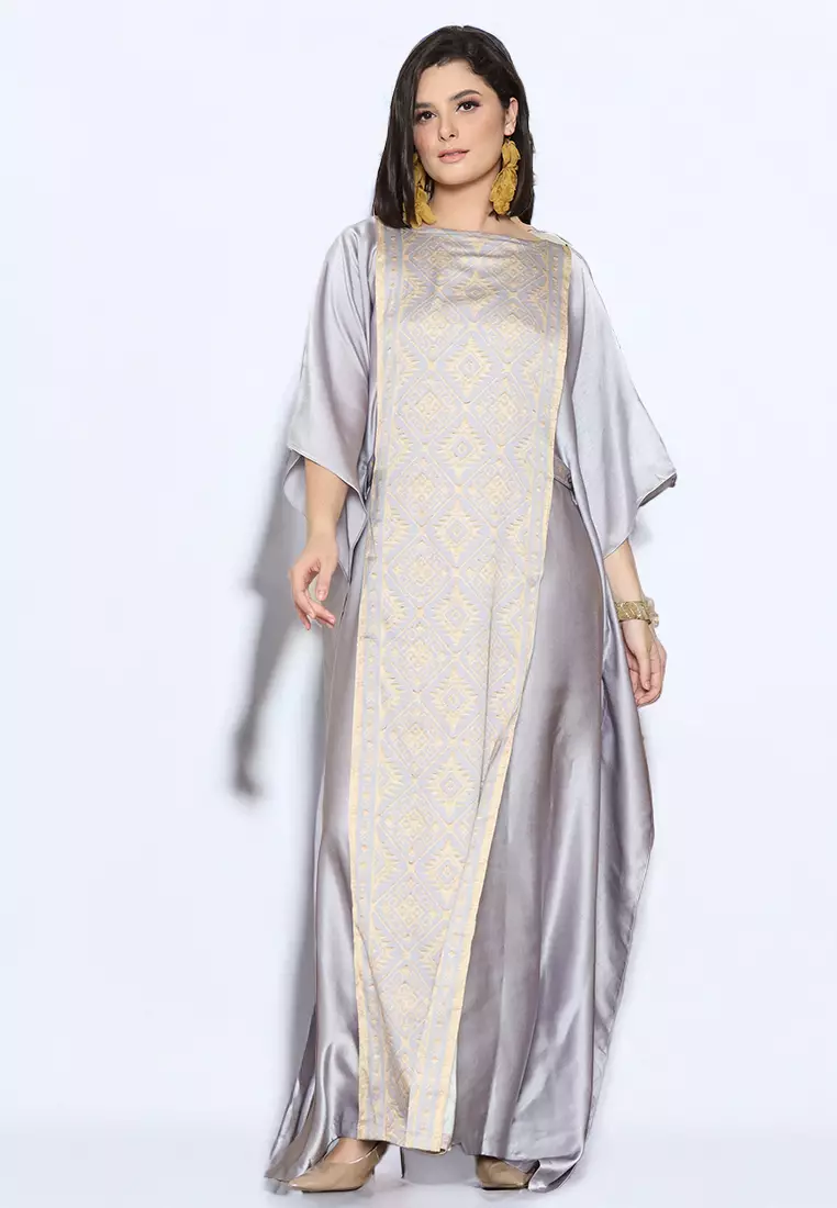 Kanzi Exclusive Short Sleeve Songket Kaftan
